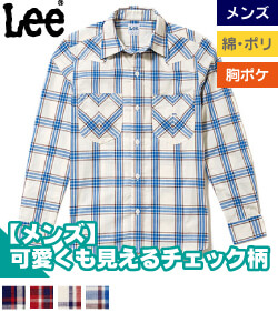 Leeメンズウエスタンチェック長袖シャツ