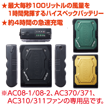 エアークラフト専用バッテリーファンセットの補足画像