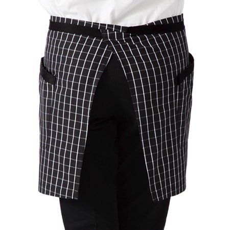 チェック柄ショートエプロンの補足画像